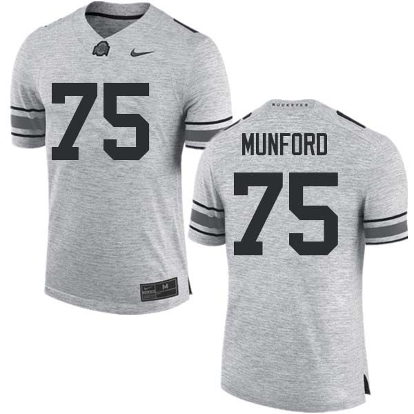 Men #75 Thayer Munford Ohio State Buckeyes College Football Jerseys Sale-Gray